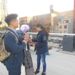SUS 299 students stroll through The Highline in Manhattan.